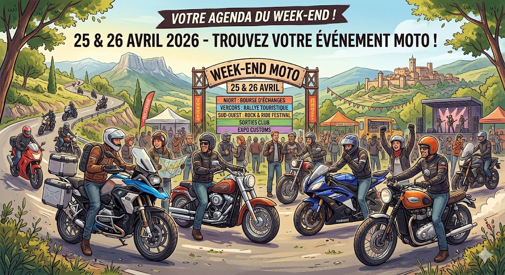 🏍️ Sortez les bécanes : Le guide ultime de votre week-end des 25 et 26 avril !