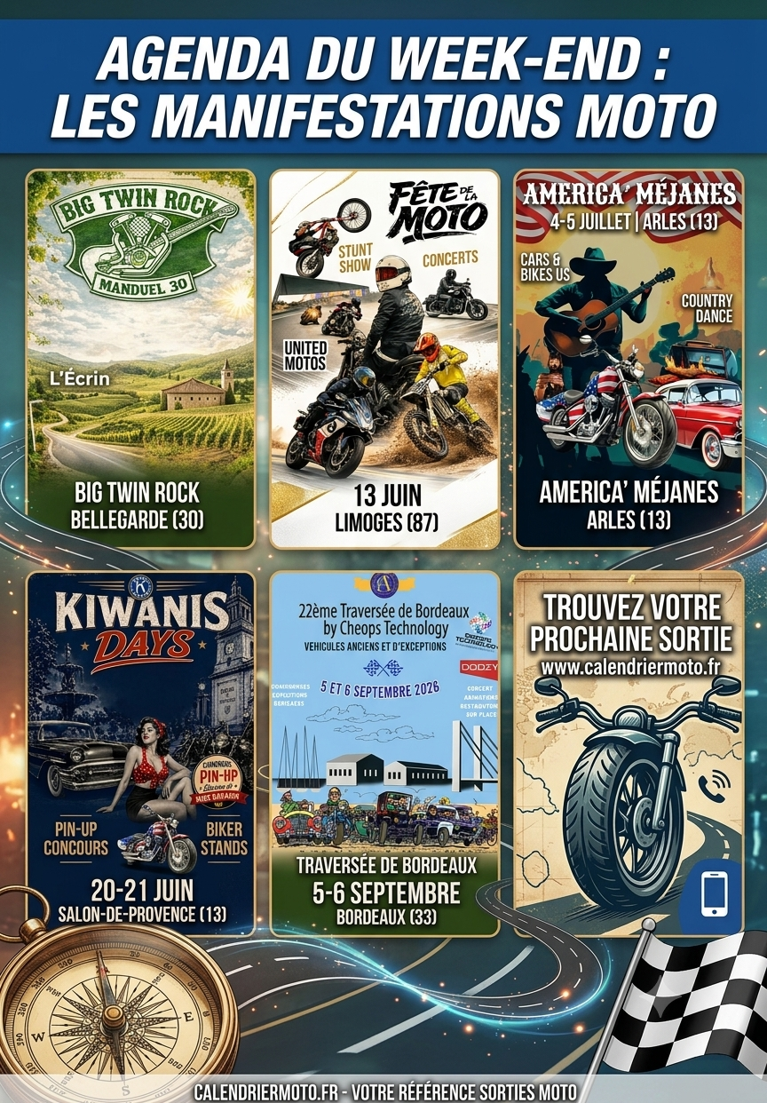 Où rouler ce week-end ? Préparez vos sorties avec CalendrierMoto. fr !
