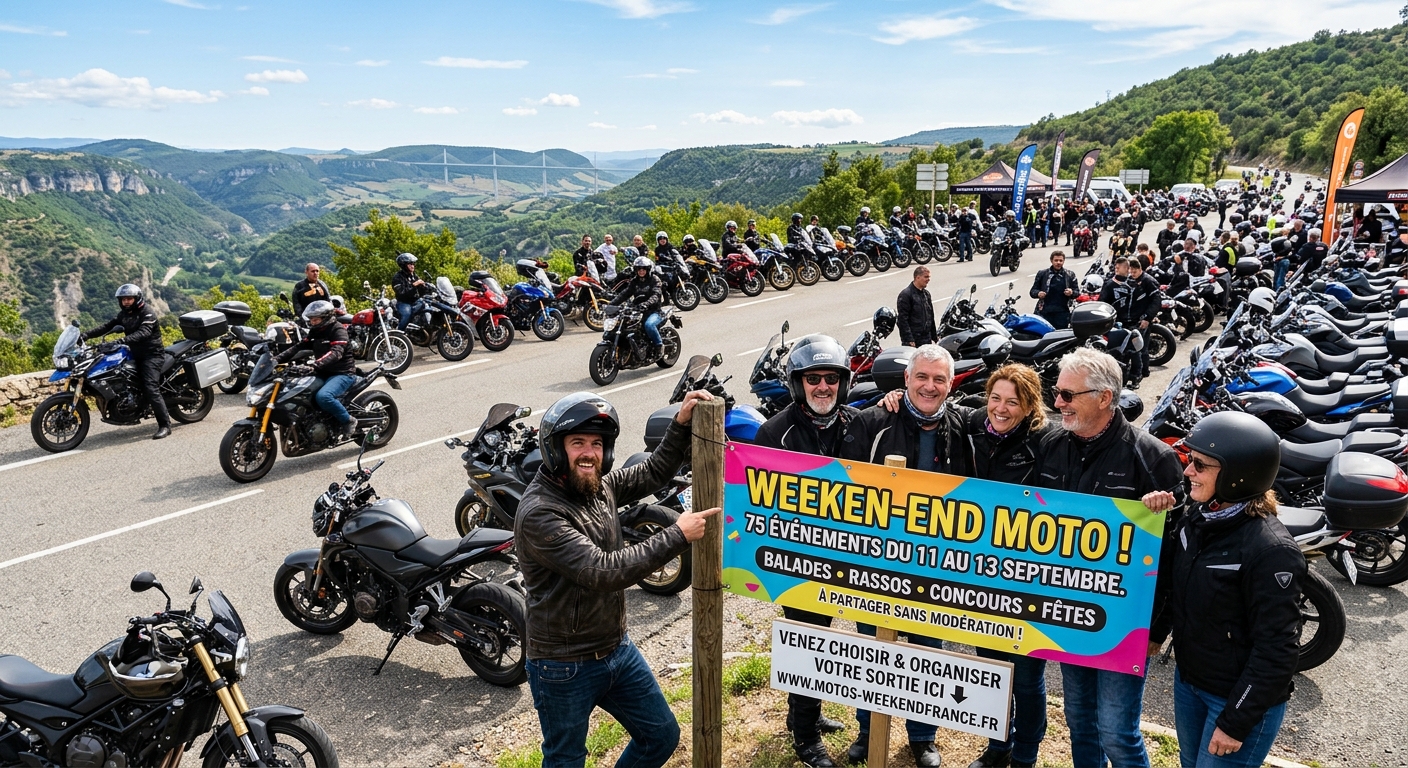 75 événements moto viennent d&rsquo;être publiés pour ce week-end du 11 au 13 septembre