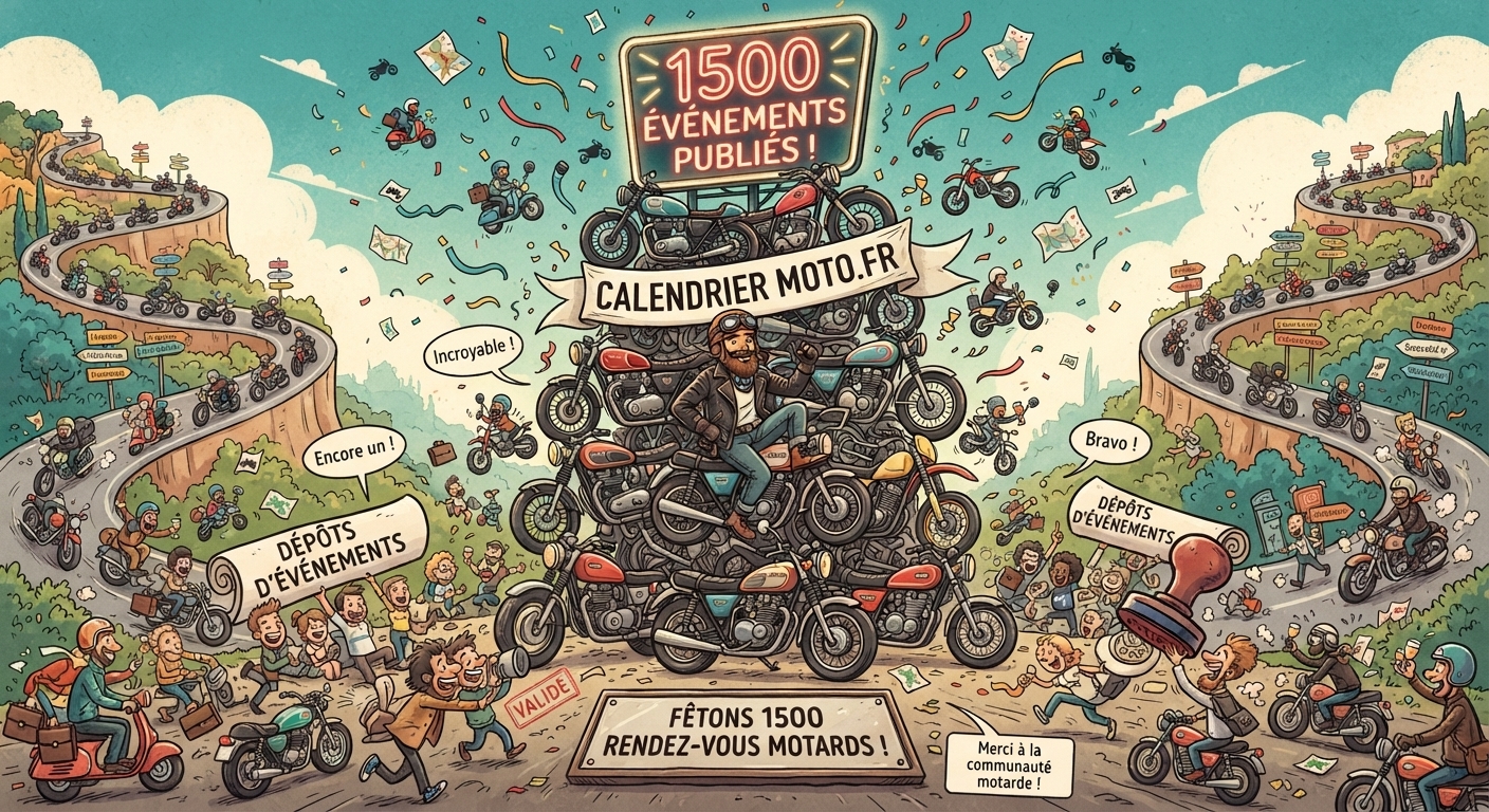 1500 événements motos référencés sur calendriermoto.fr !