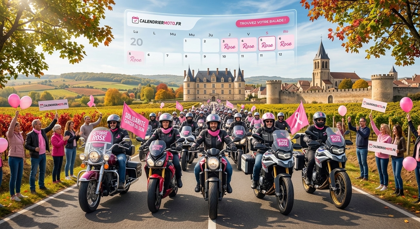 Octobre Rose à moto : toutes les balades solidaires sont sur Calendriermoto.fr !